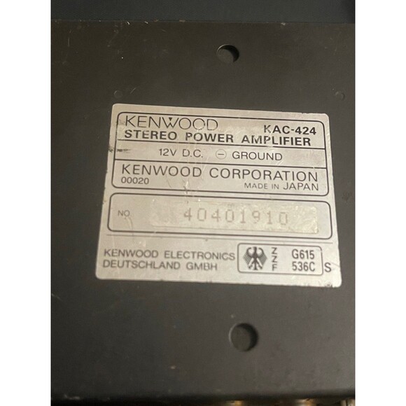 Kenwood KAC-424 2 Channel Stereo Power‎ Amplifier Amp Tested - Picture 8 of 8
